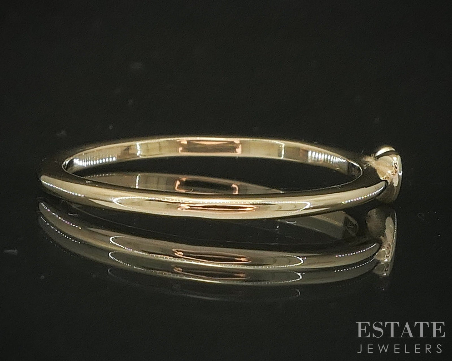 14k Yellow Gold James Avery Puffy Heart Ladies Band Ring 1.8g p17591