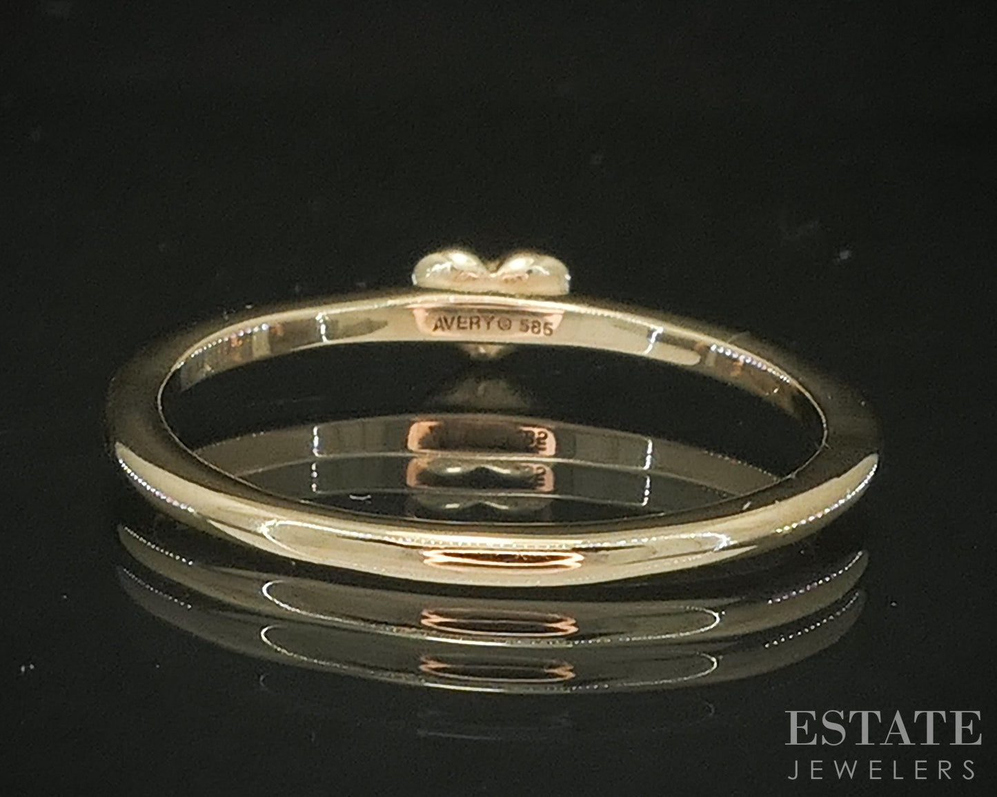 14k Yellow Gold James Avery Puffy Heart Ladies Band Ring 1.7g p17592