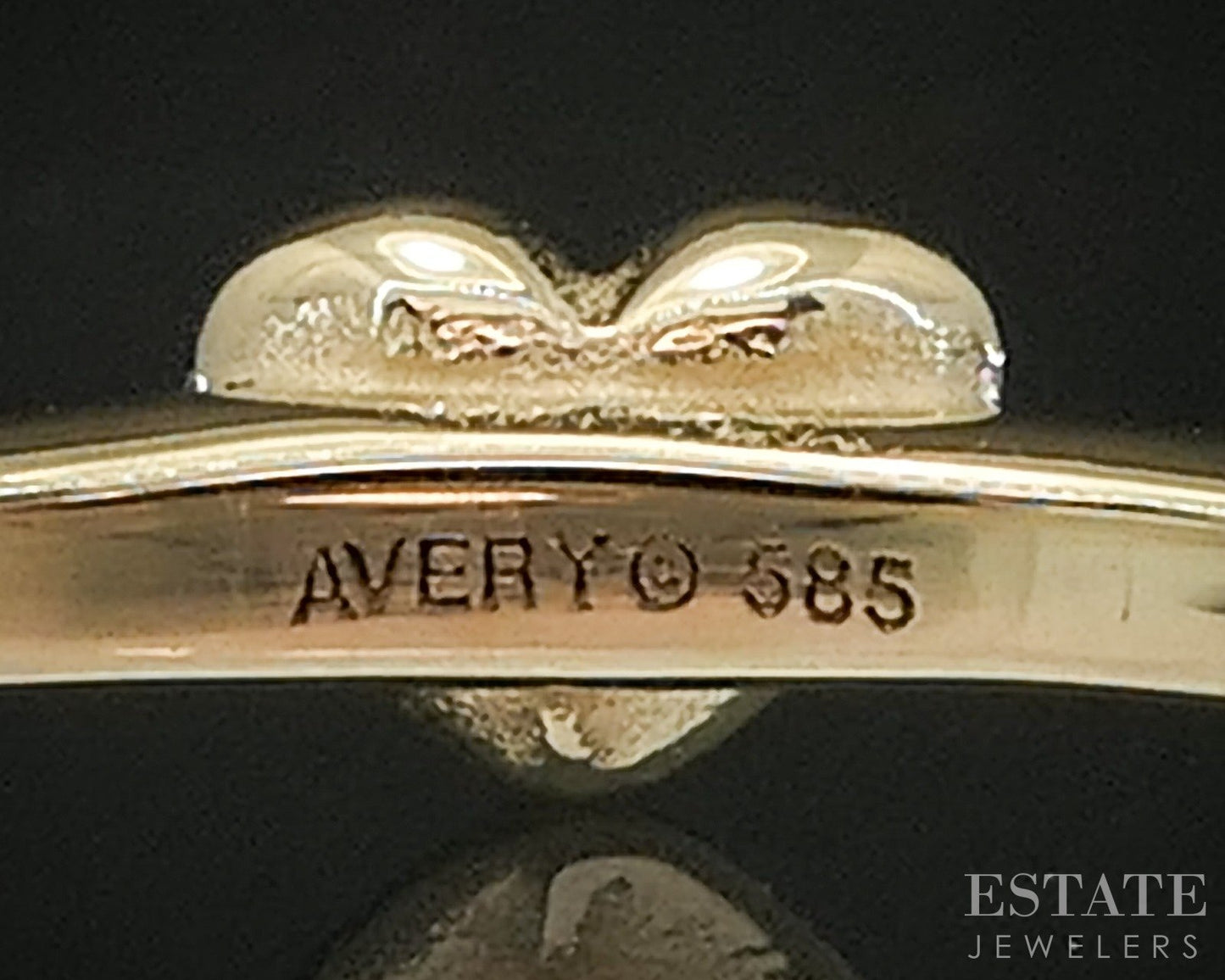 14k Yellow Gold James Avery Puffy Heart Ladies Band Ring 1.7g p17592