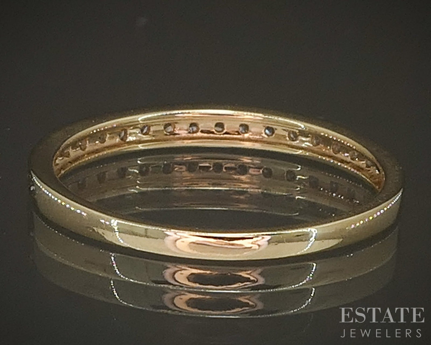 10k Yellow Gold Natural .10ctw Diamond Ladies Wedding Band 1.2g p16772b