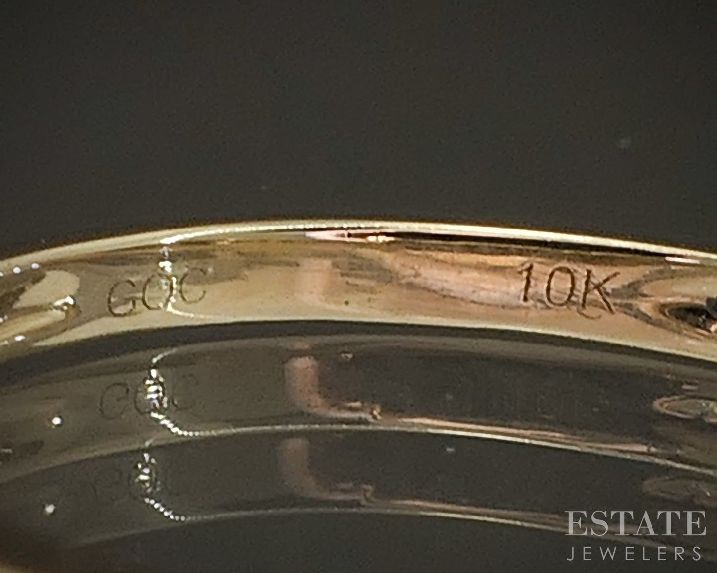 10k Yellow Gold Natural .10ctw Diamond Ladies Wedding Band 1.2g p16772b