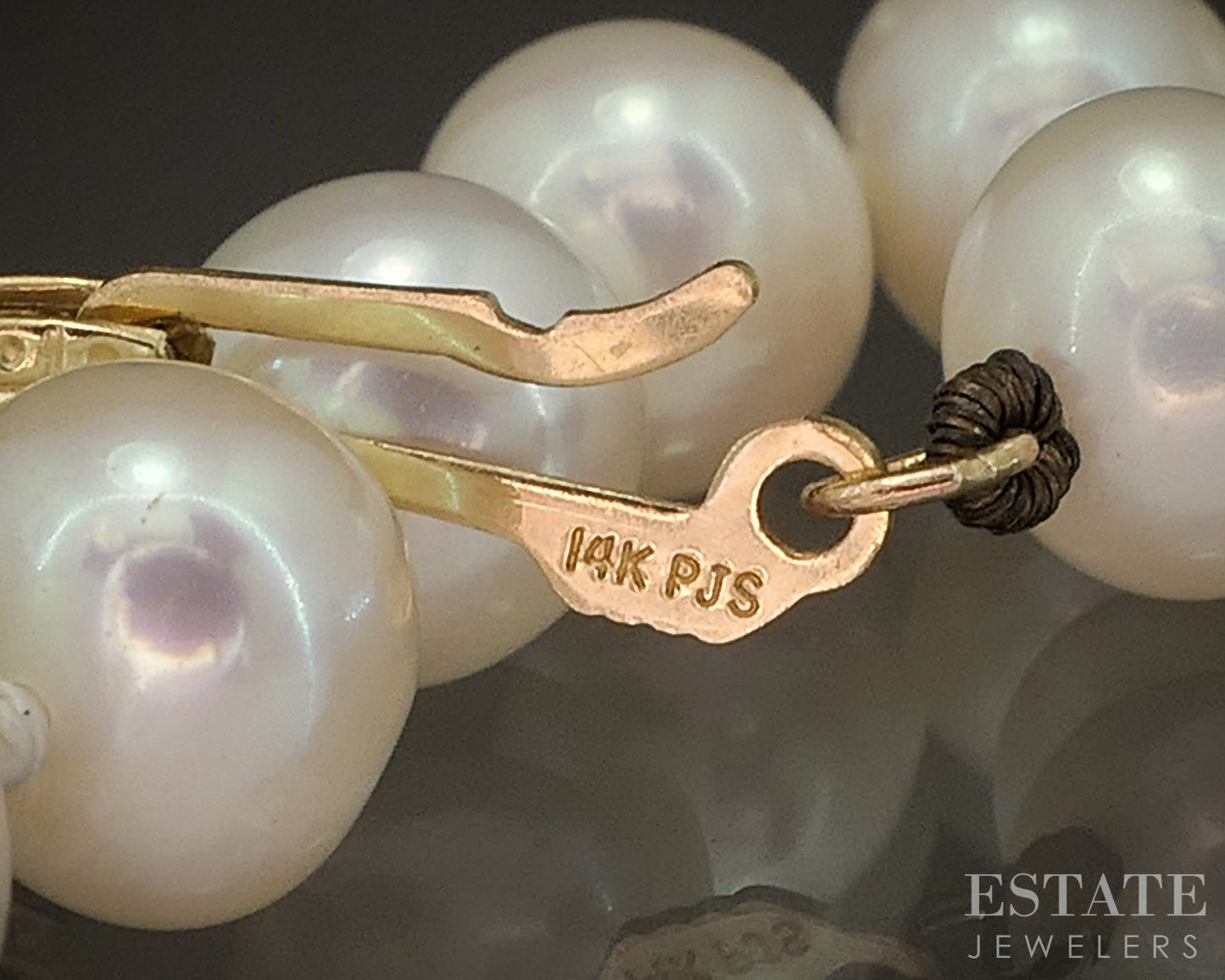 14k Yellow Gold 7mm Freshwater Pearl Ladies Necklace 18.5"L p16216b