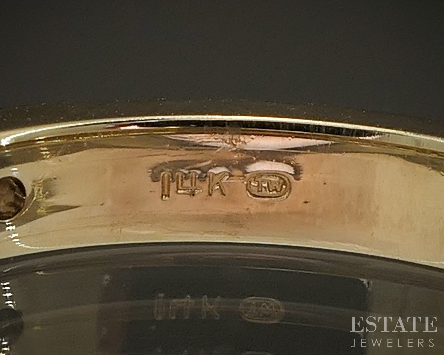 14k Yellow Gold Round Natural .18ctw Diamond Ladies Wedding Band 3.5g p16574b