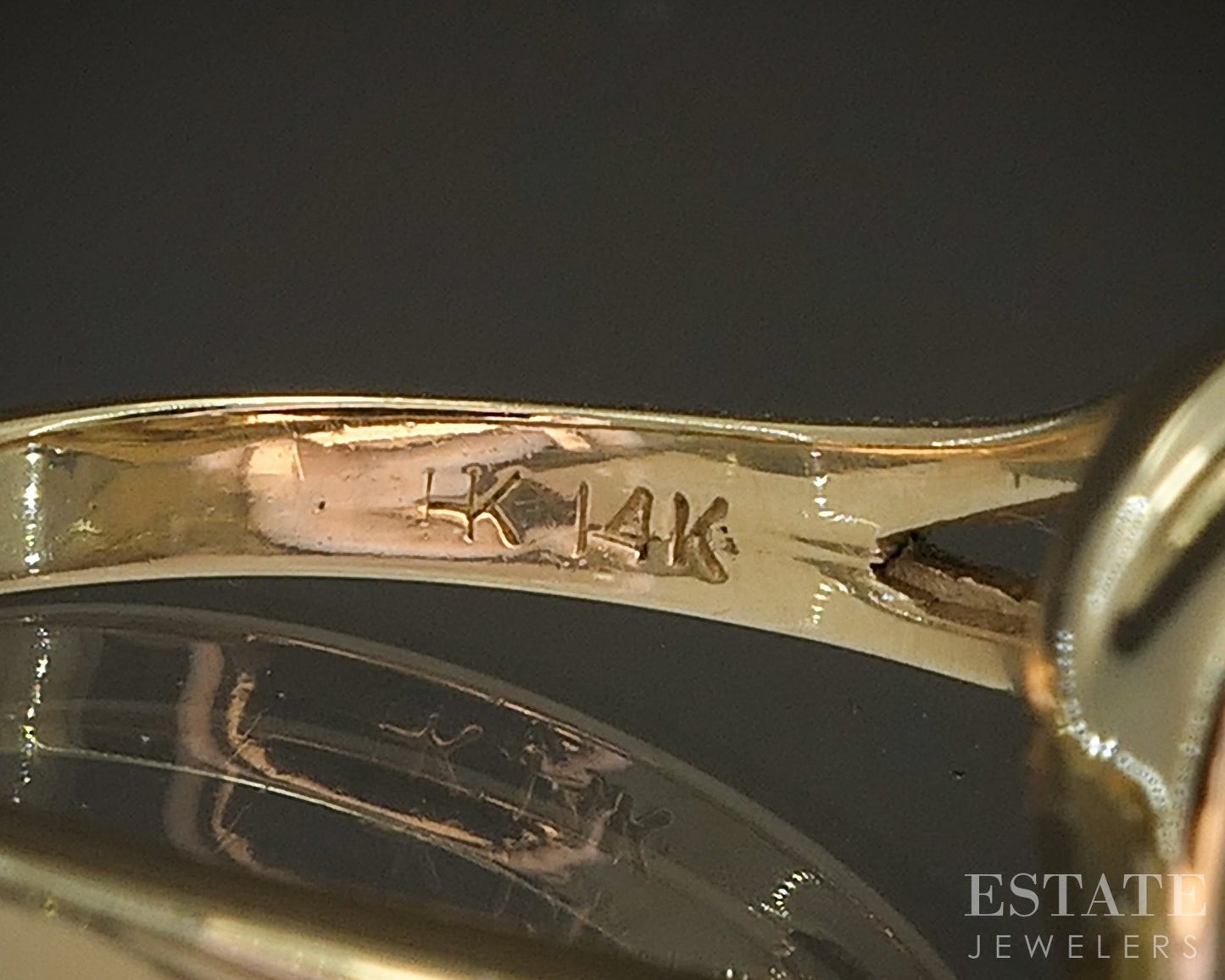 14k Yellow Gold 7mm Akoya Pearl & Diamond Ladies Ring 6.3g p16492b