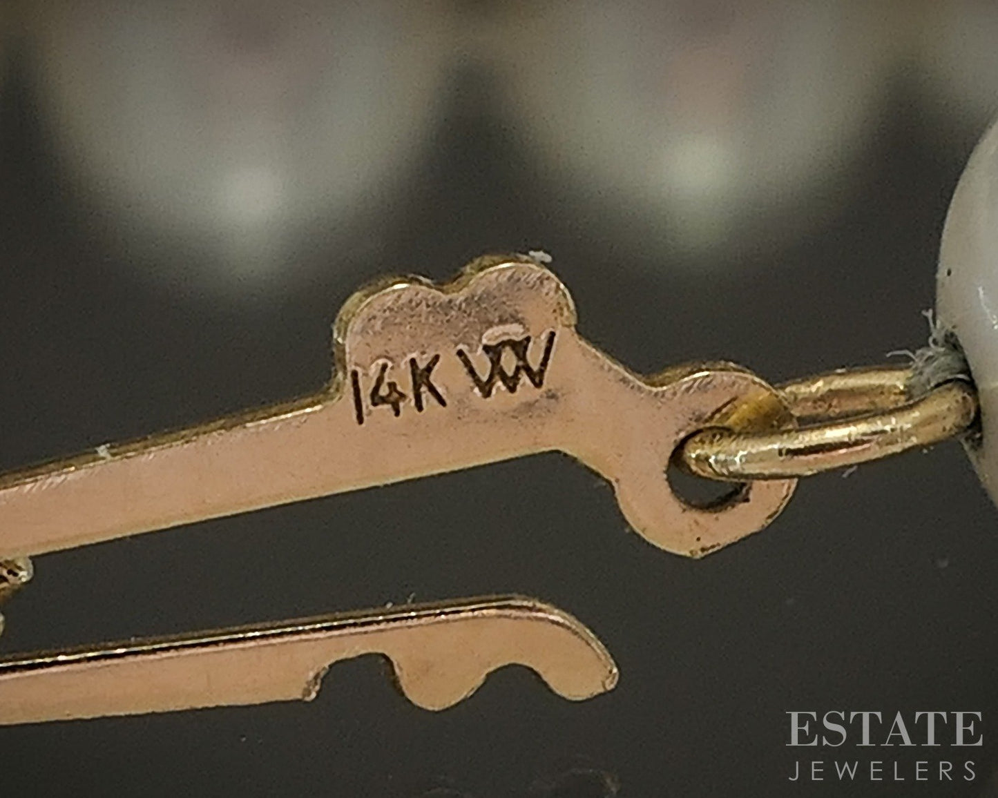 14k Yellow Gold 8mm Freshwater Pearl Ladies Necklace 18"L p16107b