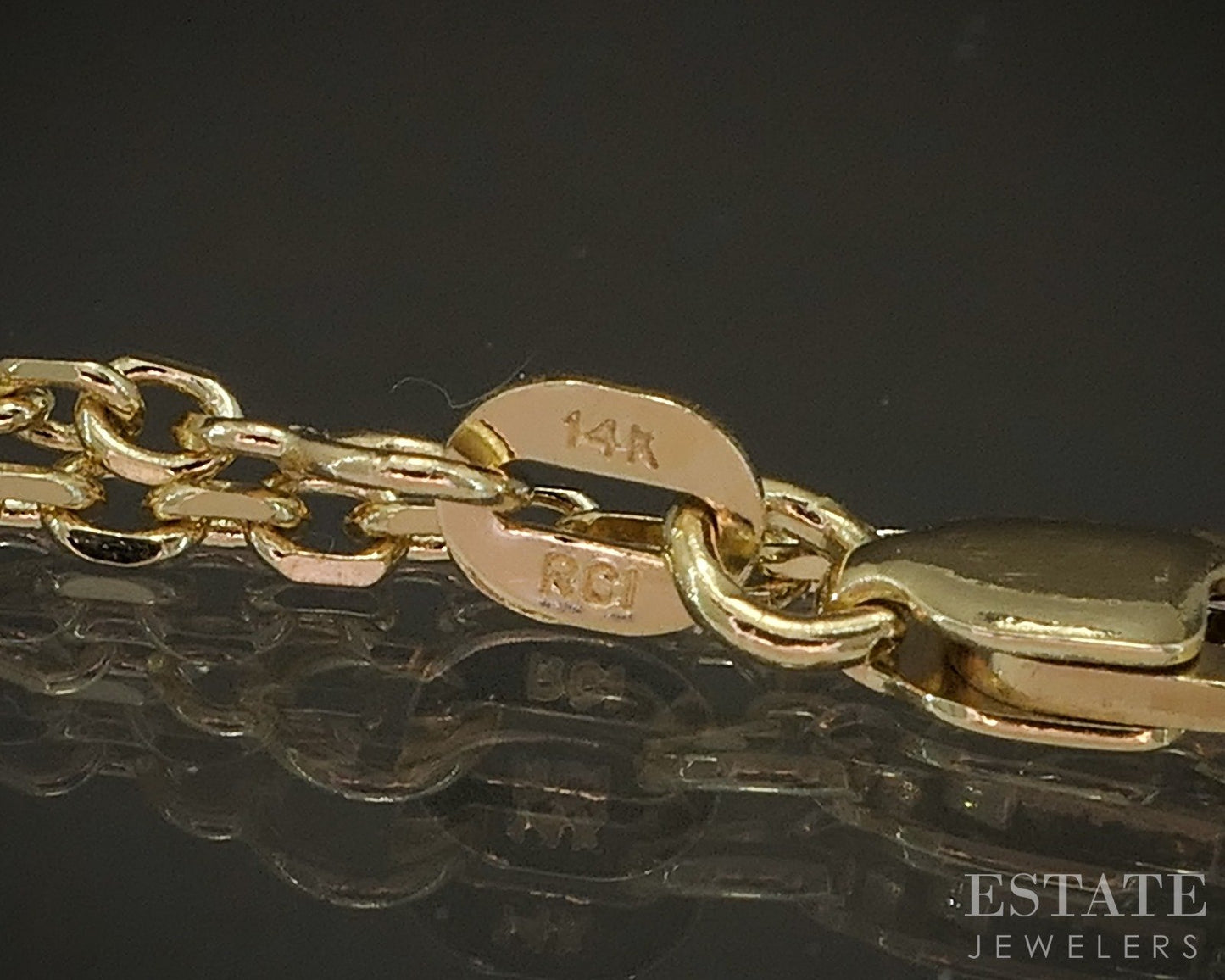 14k Yellow Gold 1.7mm Cable Chain Link Ladies Necklace 4.1g 18"L p16572b
