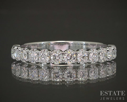 14k White Gold 2.8mm Natural .36ctw Diamond Ladies Wedding Band 2.2g p16474b
