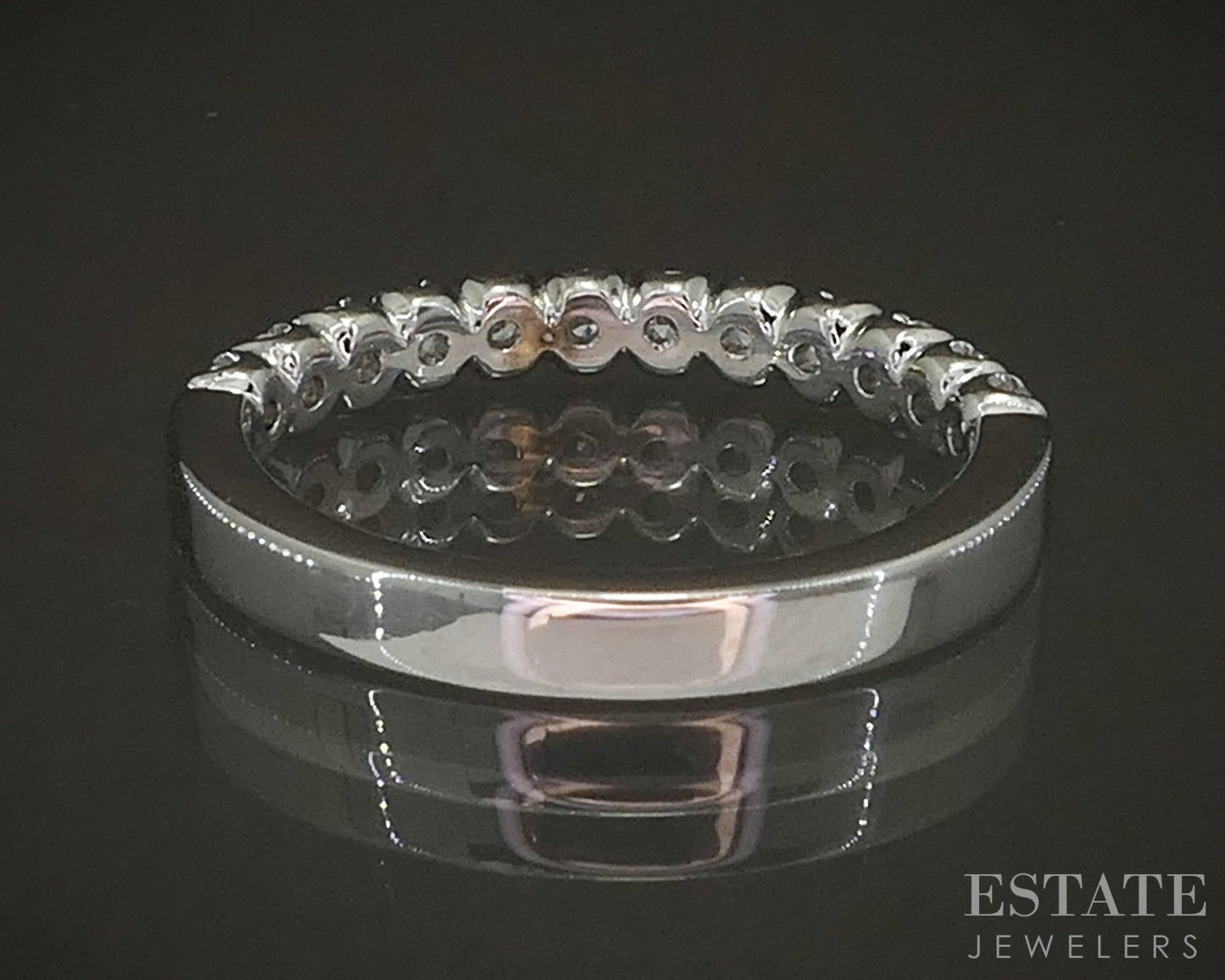 14k White Gold 2.8mm Natural .36ctw Diamond Ladies Wedding Band 2.2g p16474b