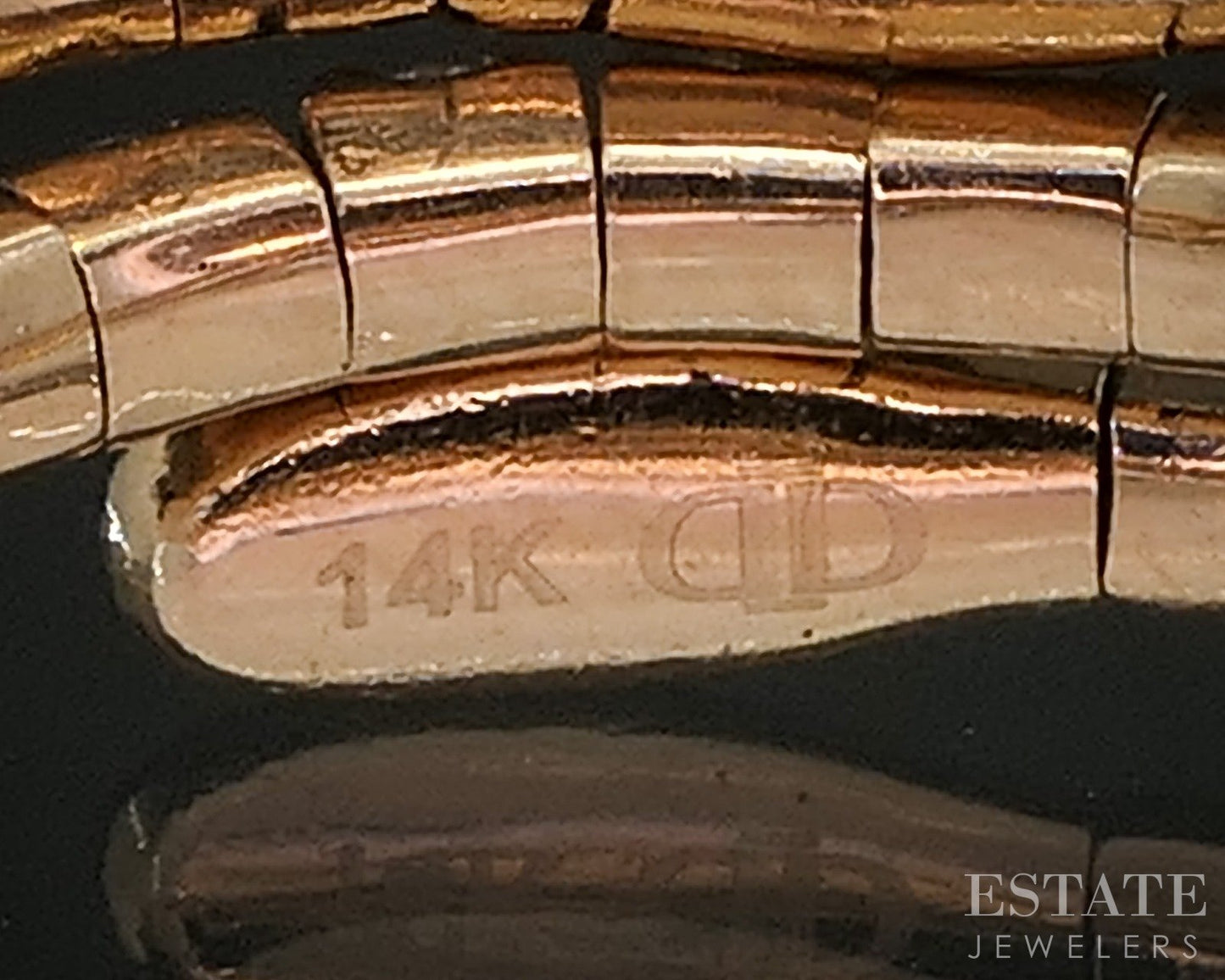 14k Rose Gold Natural .60ctw Diamond Flexible Snake Wrap Band Ring 4g p17889