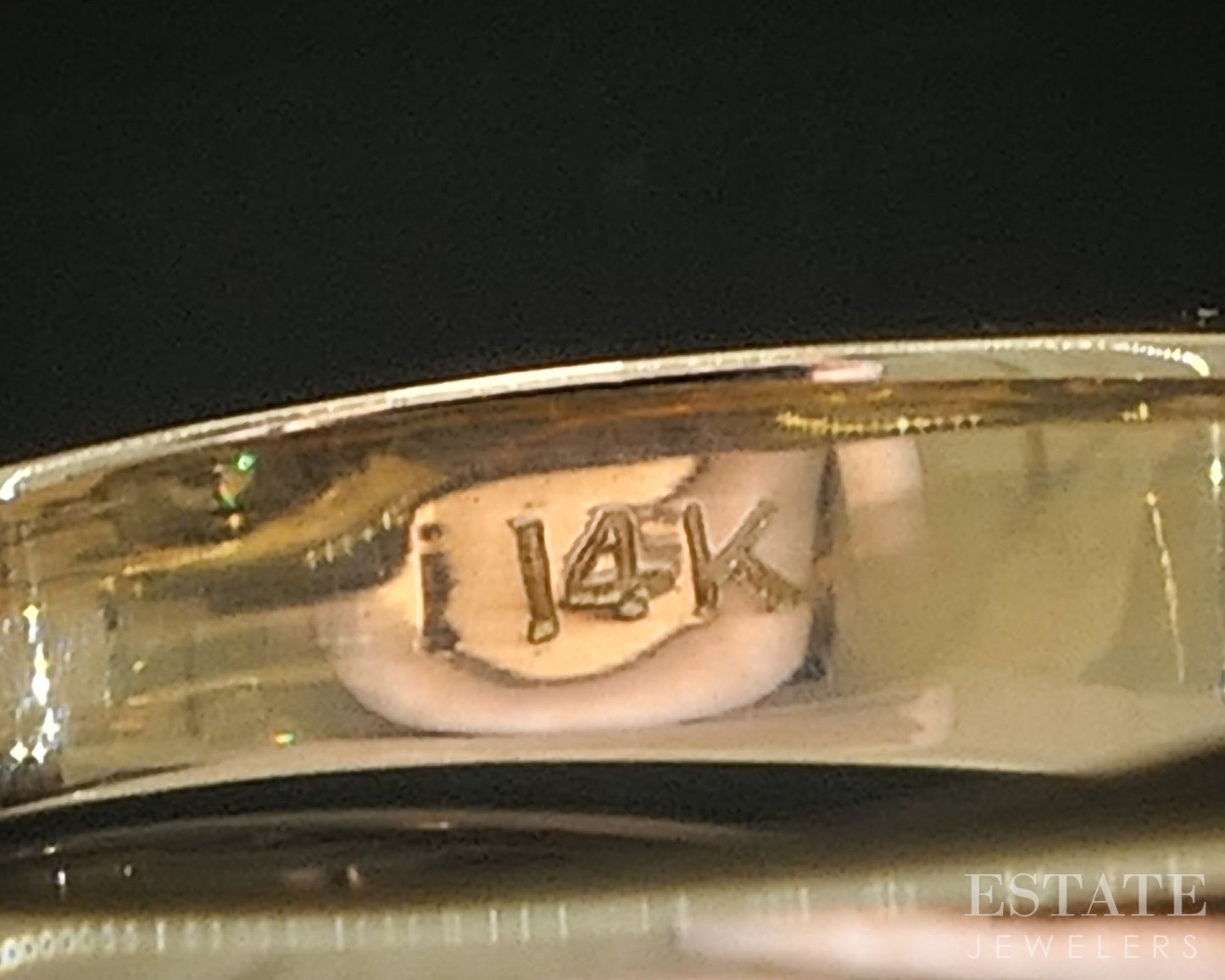 Vintage 14k Yellow Gold Round Natural .48ct Diamond Solitaire Ring 6.2g p18110