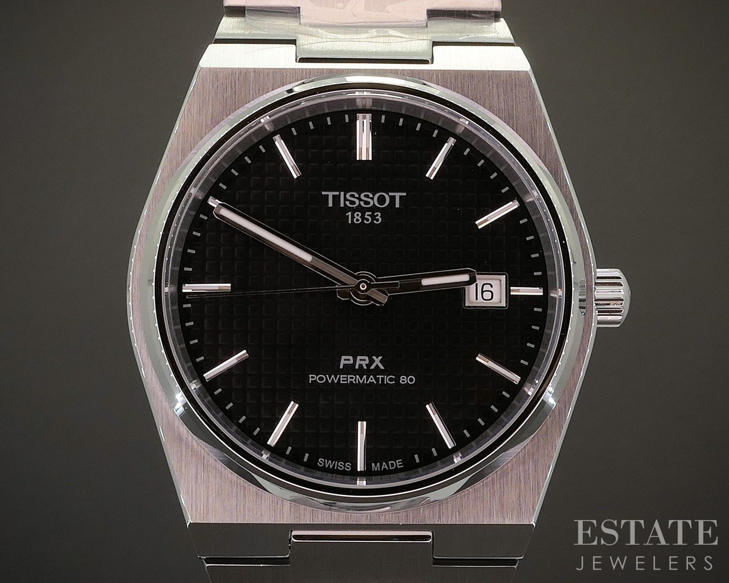 Tissot PRX Powermatic 80 Stainless Automatic Black Mens Watch p17589
