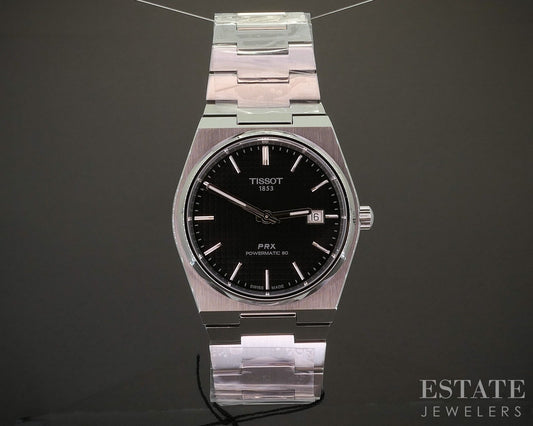 Tissot PRX Powermatic 80 Stainless Automatic Black Mens Watch p17589