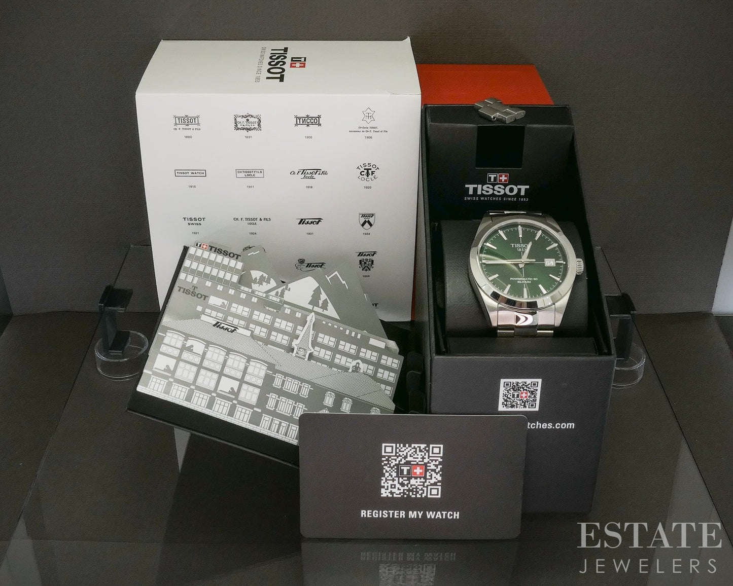 Tissot Silicium Powermatic 80 Stainless Automatic Green Mens Watch p17143