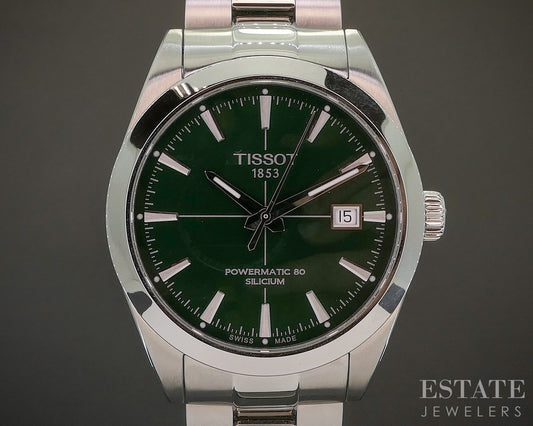 Tissot Silicium Powermatic 80 Stainless Automatic Green Mens Watch p17143