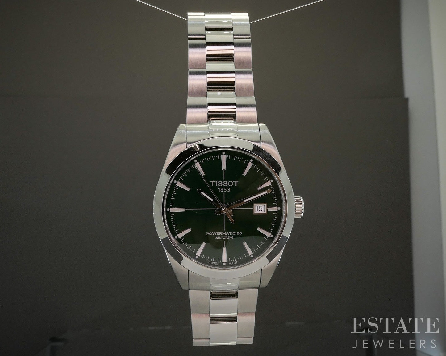 Tissot Silicium Powermatic 80 Stainless Automatic Green Mens Watch p17143