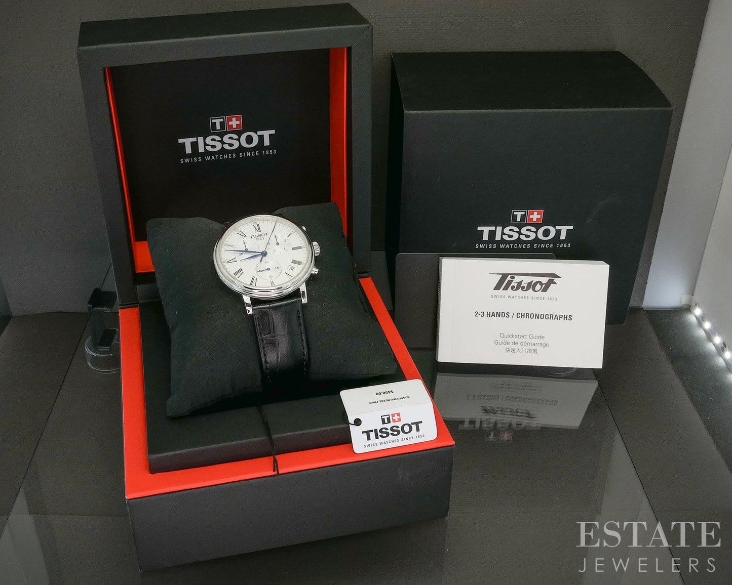 Tissot Carson Premium Stainless White Chronograph Mens Watch p17140