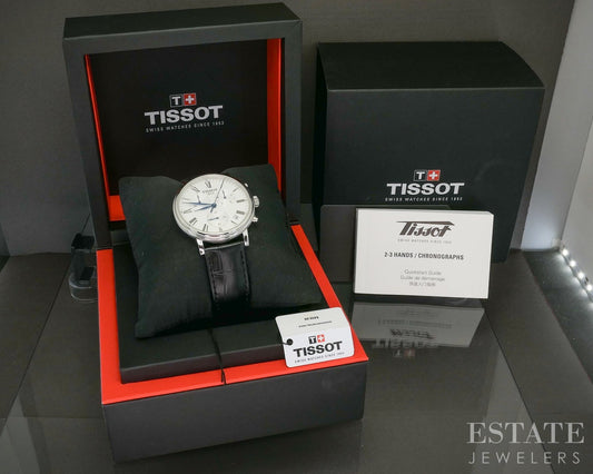 Tissot Carson Premium Stainless White Chronograph Mens Watch p17140