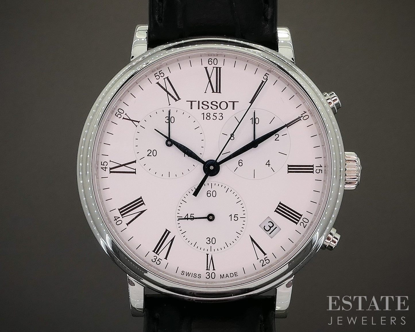 Tissot Carson Premium Stainless White Chronograph Mens Watch p17140