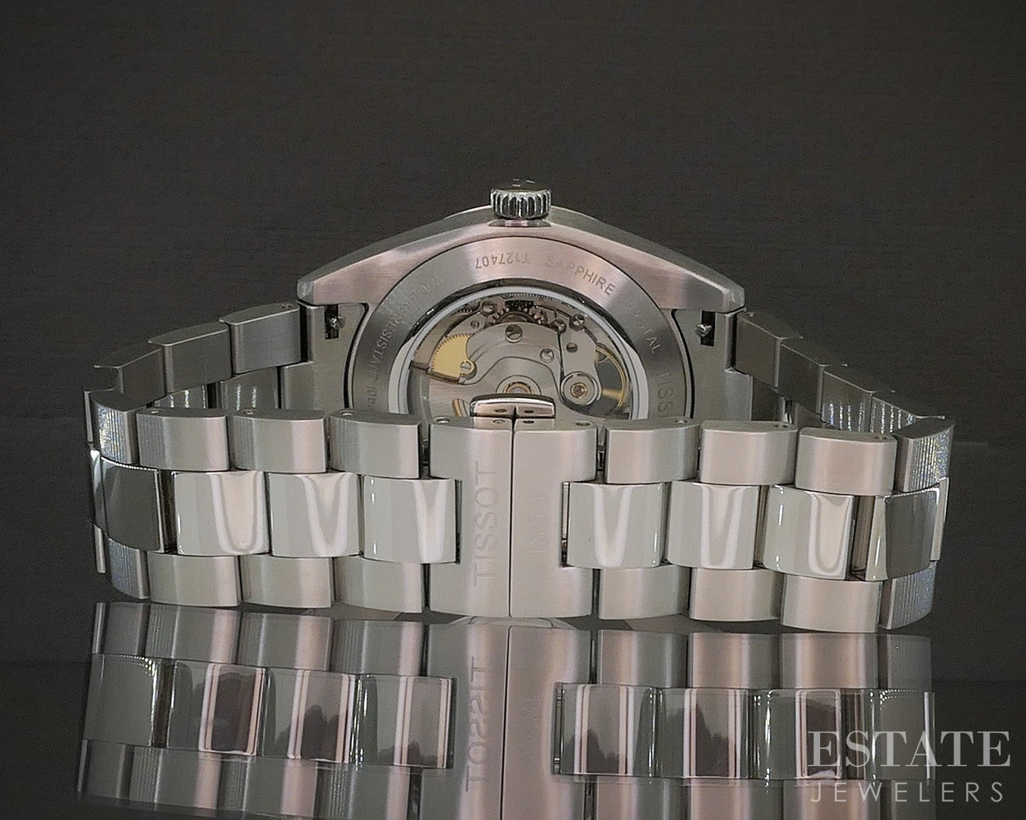 Tissot Open Heart Powermatic 80 Stainless Automatic Silver Mens Watch p17142