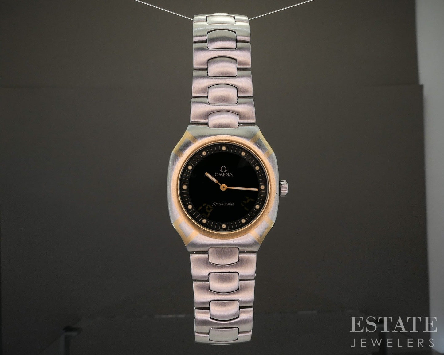 Vintage Omega Seamaster Polaris 18k & Stainless Digital Mens Watch p21211