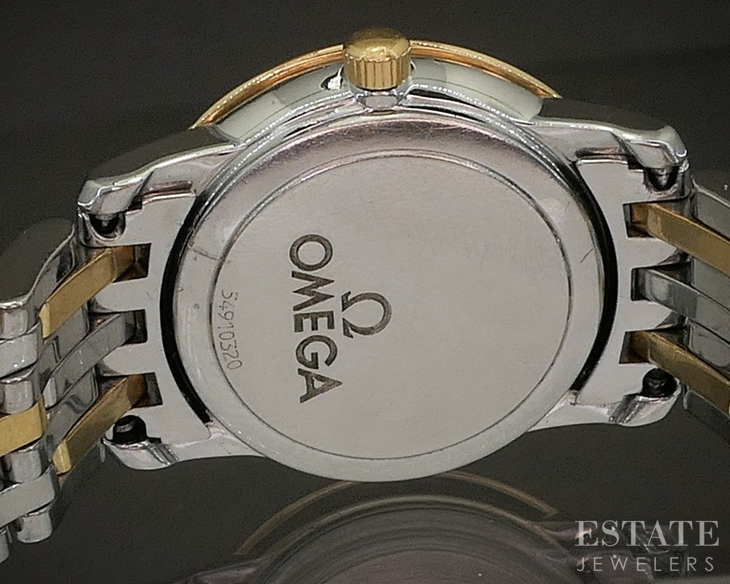 Omega 18k Stainless MOP Natural Diamond 695.1055 Ladies Watch p16605