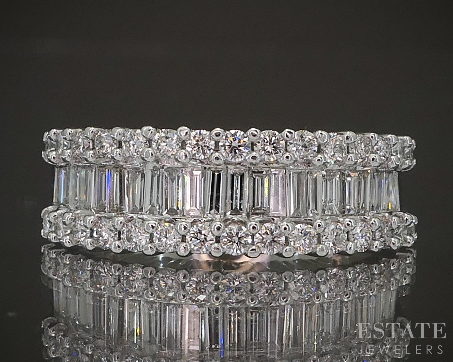14k White Gold Natural 1ctw Diamond Ladies Band 3.7g p17871b