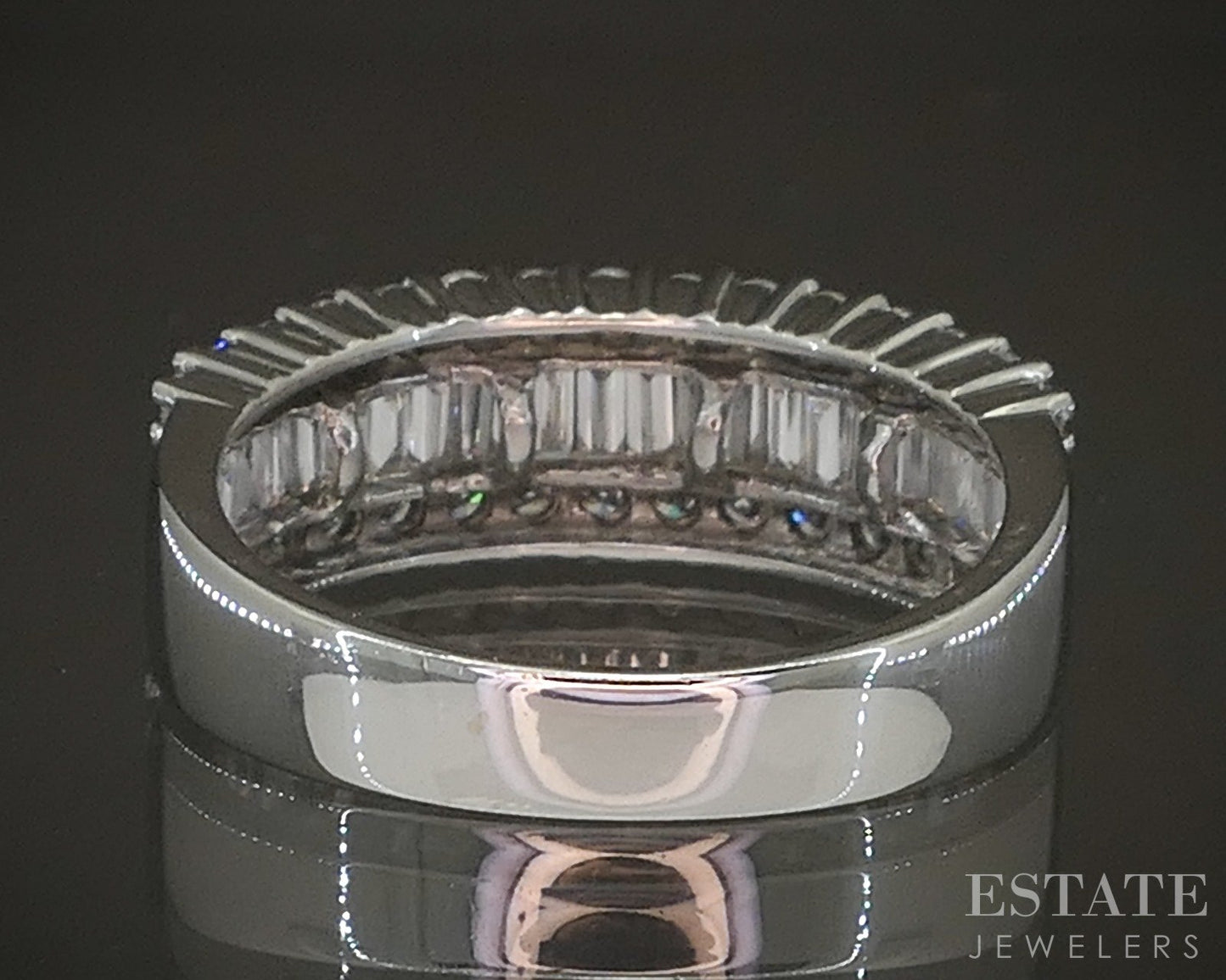 14k White Gold Natural 1ctw Diamond Ladies Band 3.7g p17871b