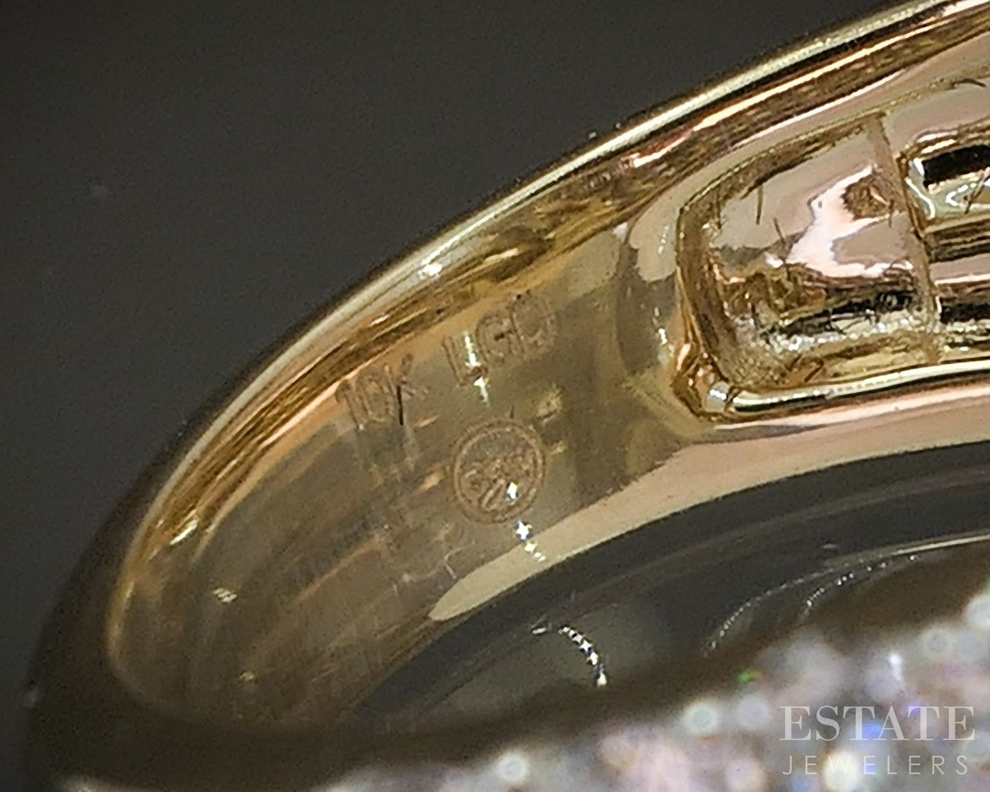 10k Yellow Gold 1.01ctw Lab Diamond Love Knot Ladies Ring p22541