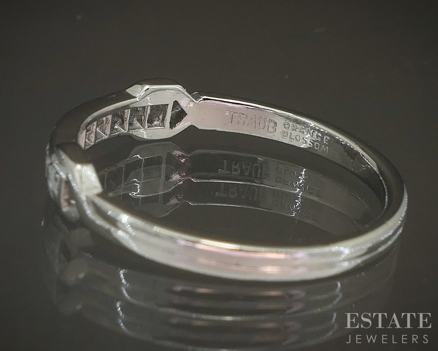 Antique Platinum Single Cut Natural .09ctw Diamond Ladies Wedding Band p18473