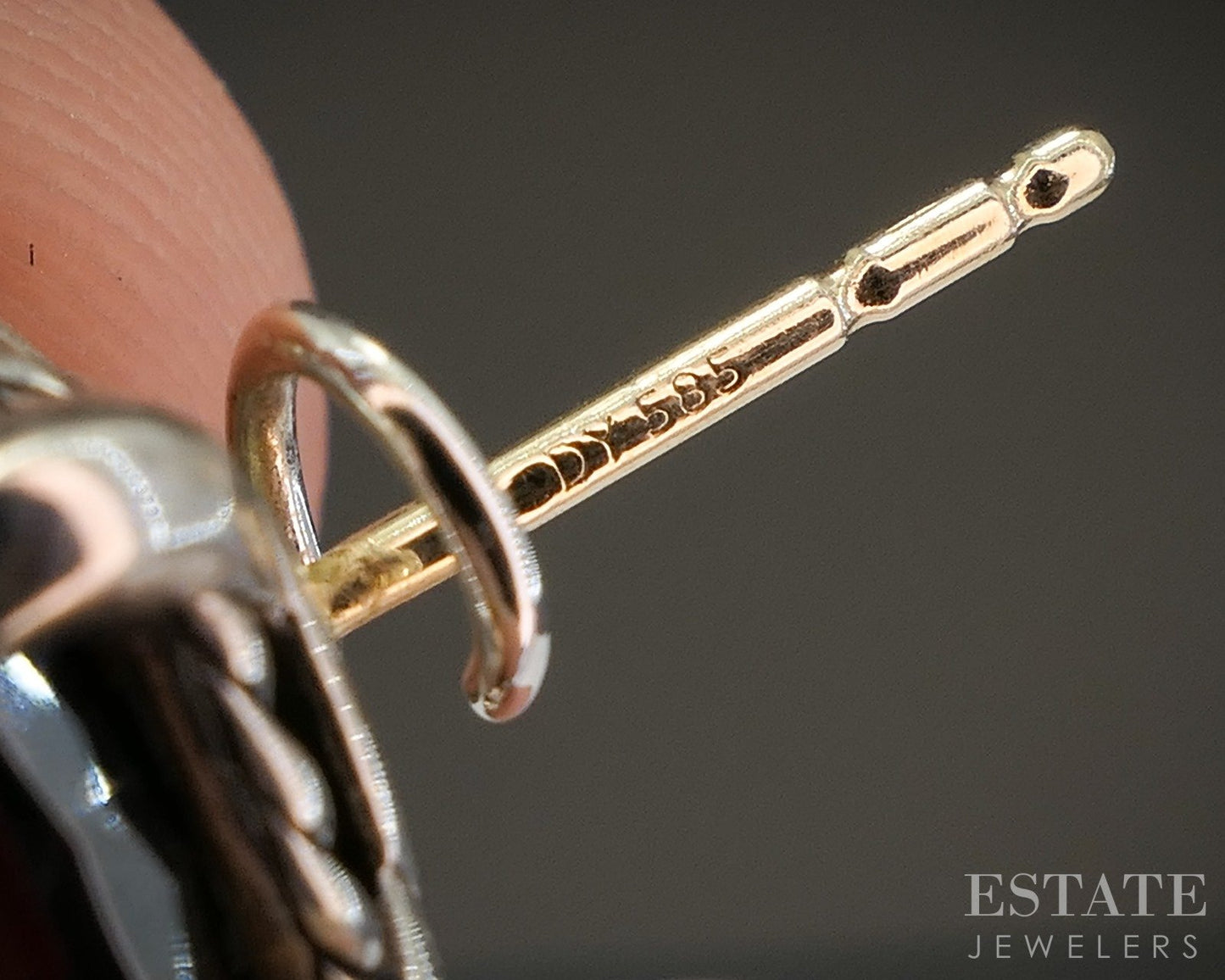 14k & Sterling David Yurman Black Orchid Quartz Chatelaine Earrings p18292