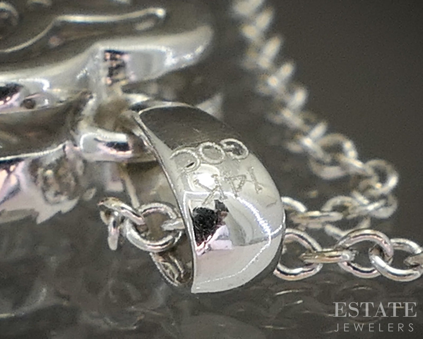 14k White Gold Natural .25ctw Diamond Heart Ladies Necklace 2.0g 18"L p18785