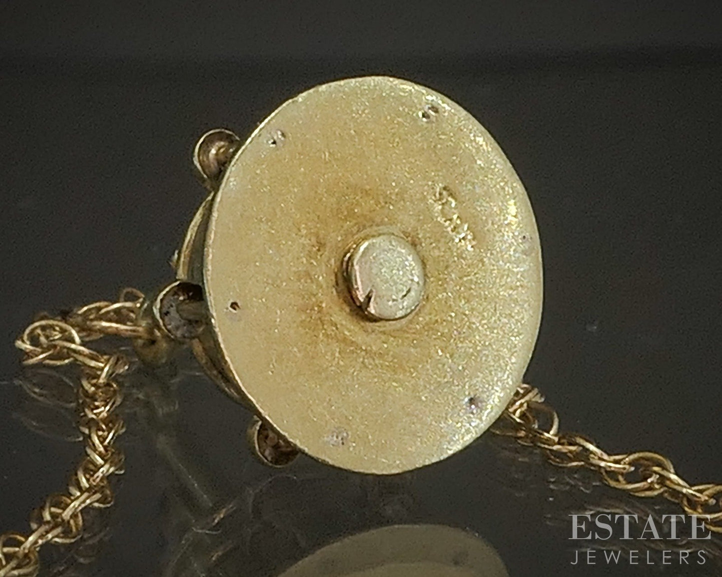 Vintage 14k Yellow Gold Enameled Ice Cream Parlor Charm Necklace 4.6g p19015