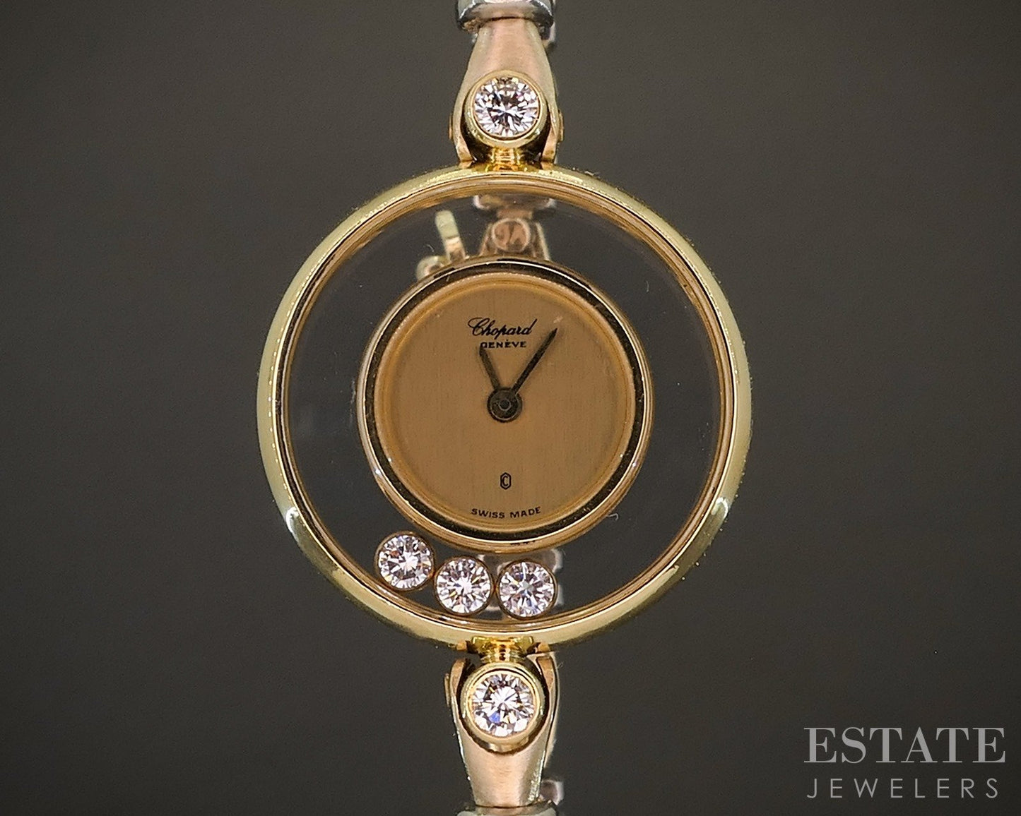 Chopard Happy Diamond 4709 18k & 14k Yellow Gold Ladies Watch p20330