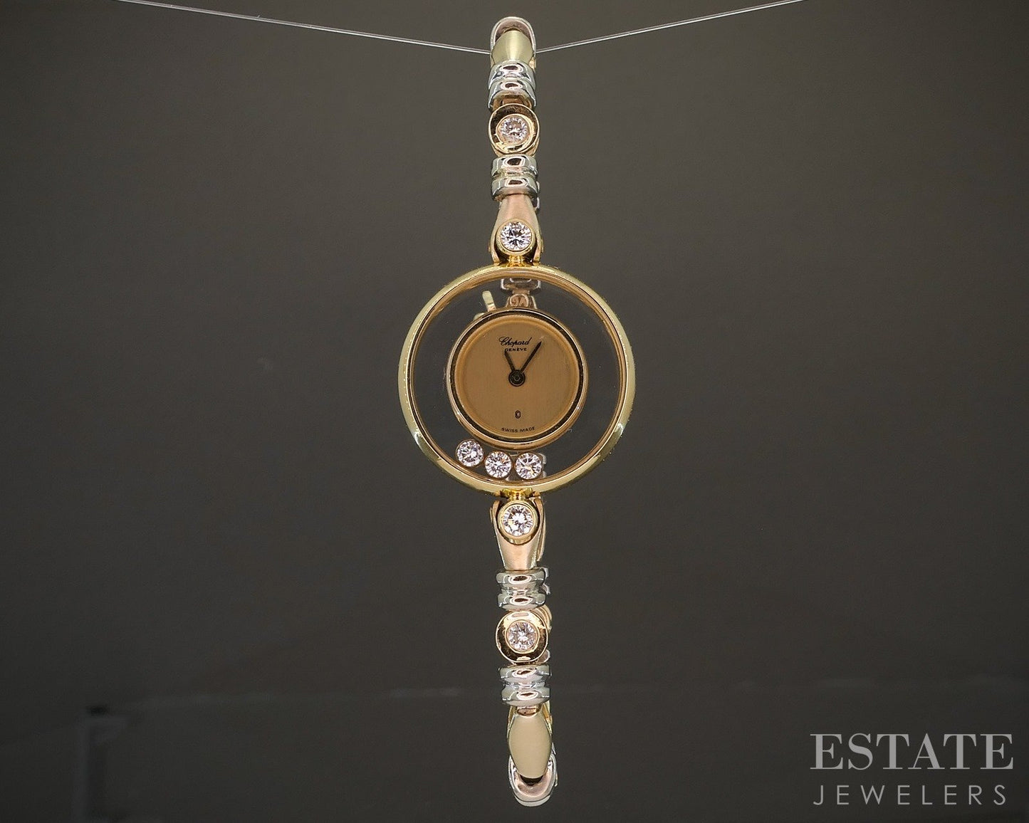 Chopard Happy Diamond 4709 18k & 14k Yellow Gold Ladies Watch p20330