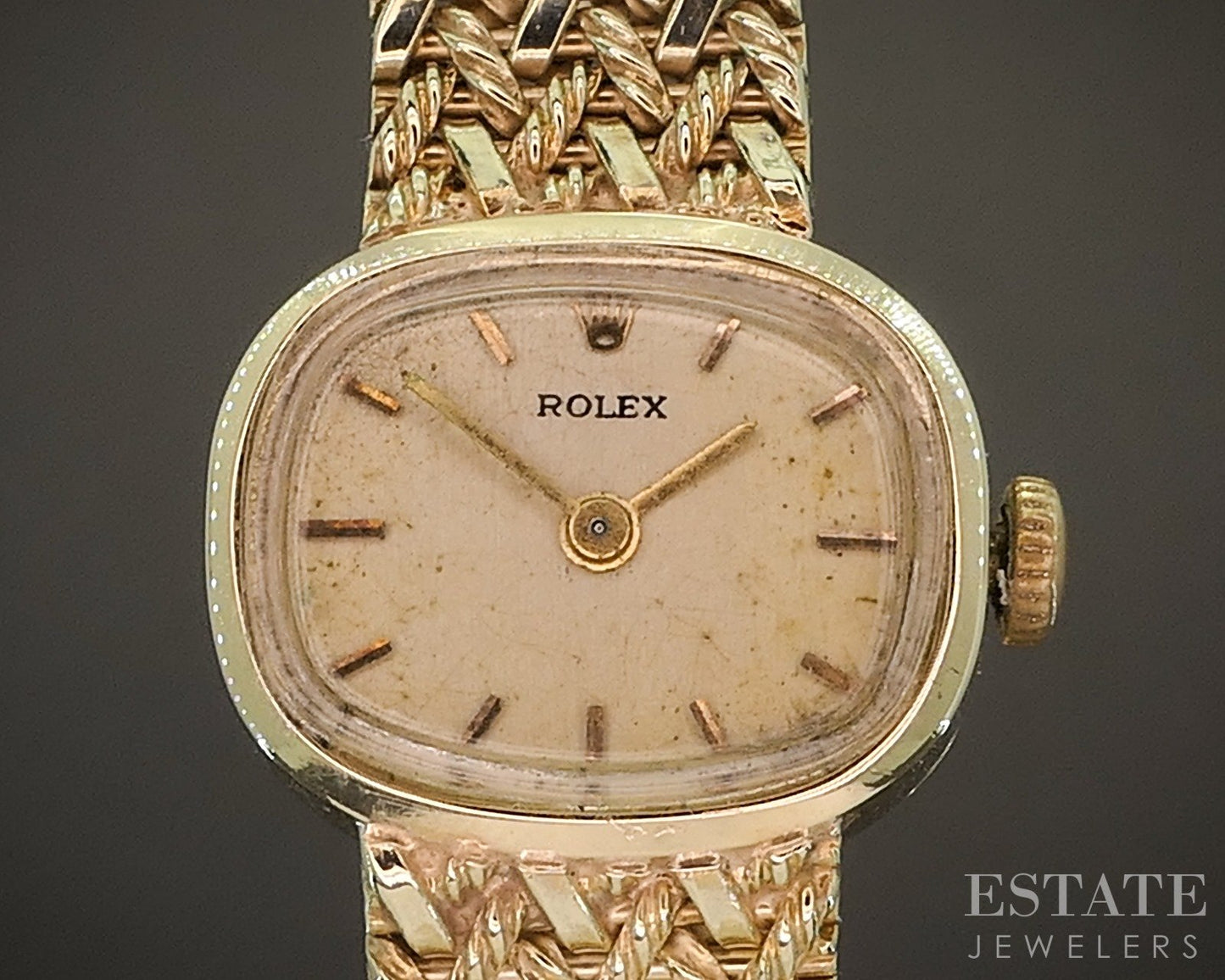 Vintage 1950s Rolex Cal. 1400 14k Yellow Gold Ladies Dress Watch 27g p20332