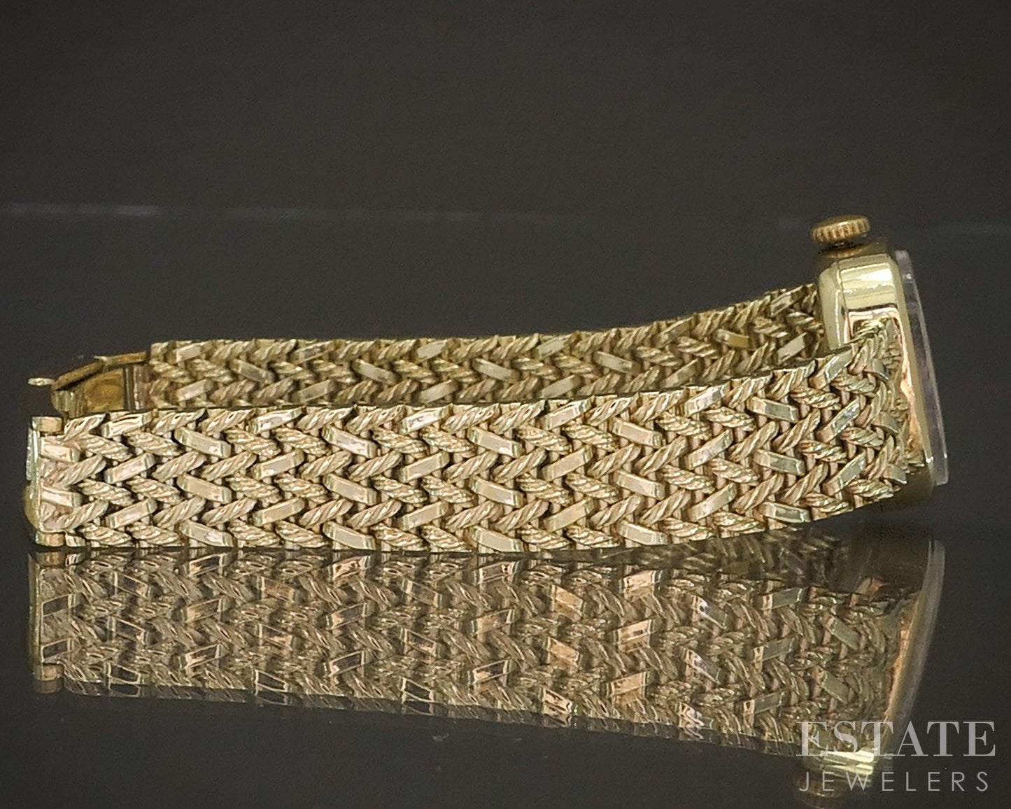 Vintage 1950s Rolex Cal. 1400 14k Yellow Gold Ladies Dress Watch 27g p20332
