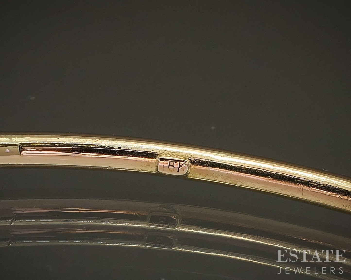 Vintage 18k Yellow Gold Natural Ruby Ladies Bangle Bracelet 7.2g p19037