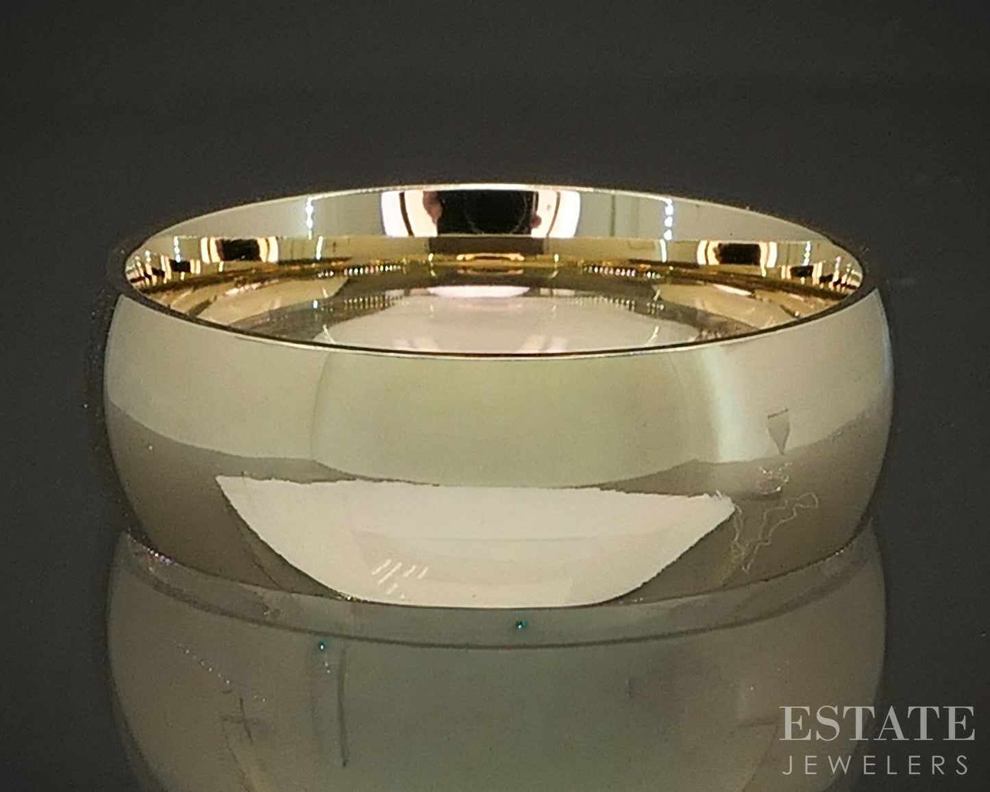 10k Yellow Gold 7mm Smooth Comfort Fit Mens Wedding Band 7.2g p22688