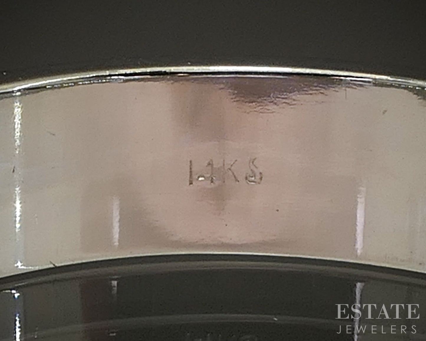 14k Yellow & White Gold 5mm Brushed Mens Wedding Band 5.0g p22690