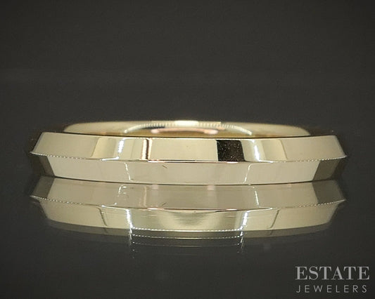 14k Yellow Gold 3mm Smooth Knife Edge Mens Wedding Band 3.8g p22687