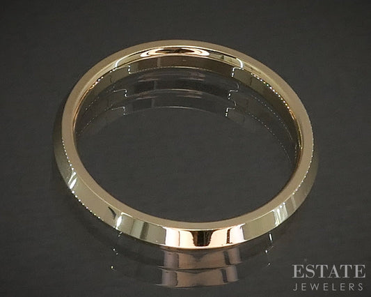 14k Yellow Gold 3mm Smooth Knife Edge Mens Wedding Band 3.8g p22687