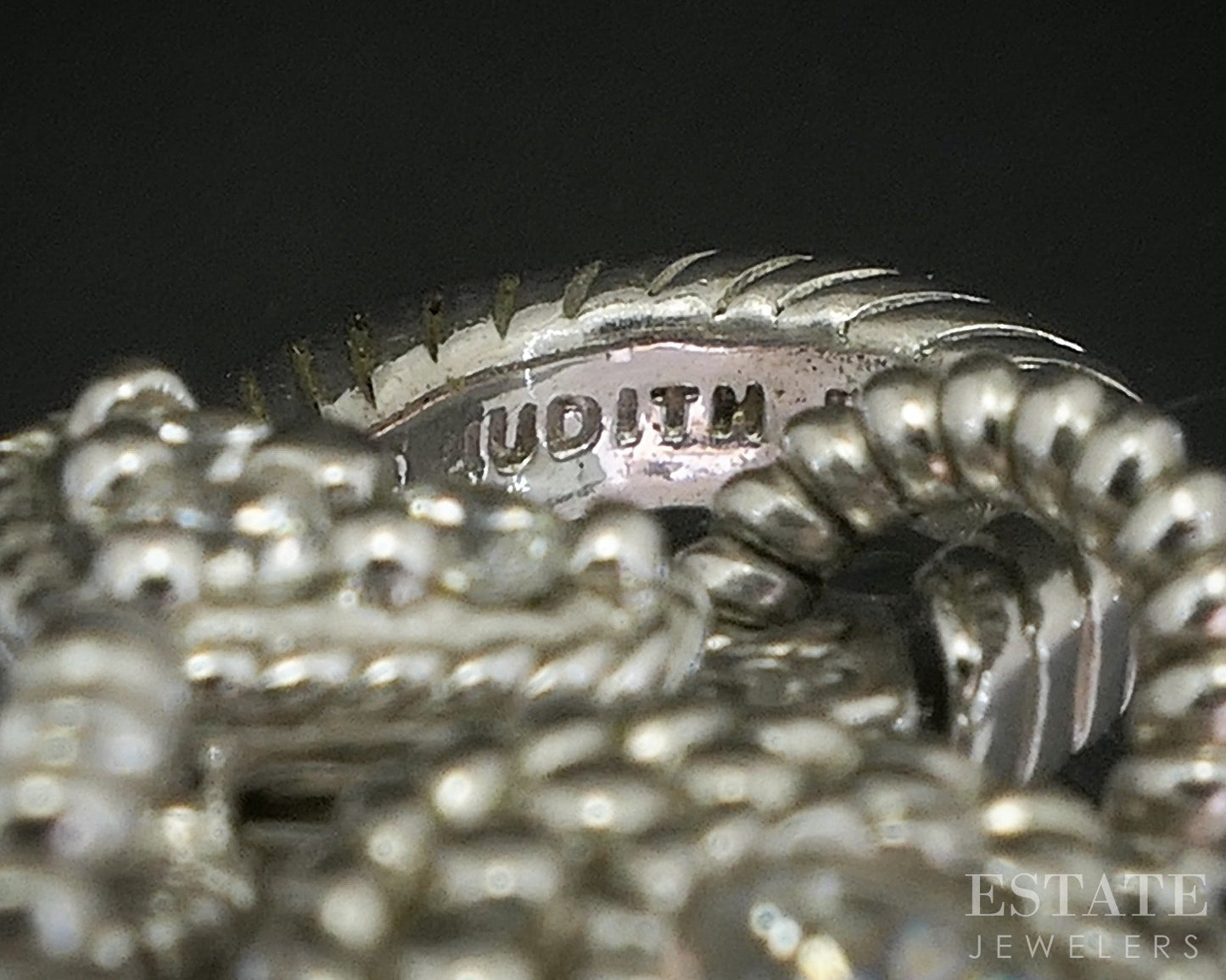 Sterling Silver Judith Ripka CZ Button Ladies Tennis Bracelet 23g 7.5"L p22821