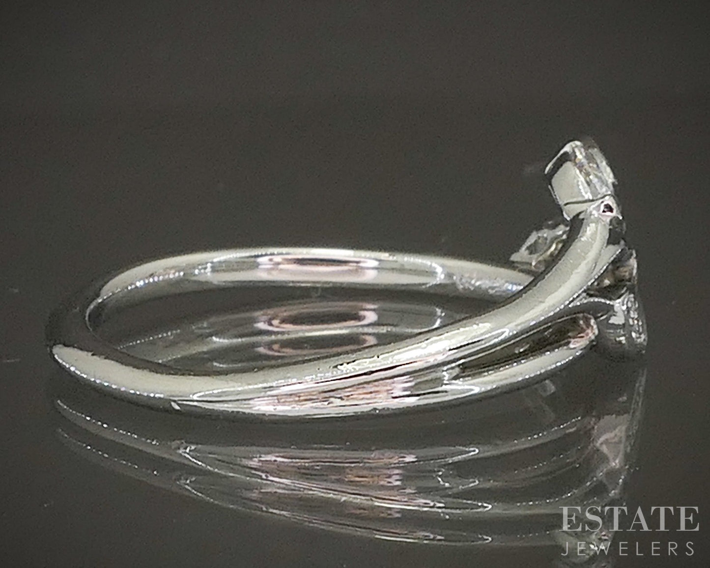 Platinum Tiffany & Co. Natural .24ctw Diamond Vine Ladies Band Ring 4.7g p19838