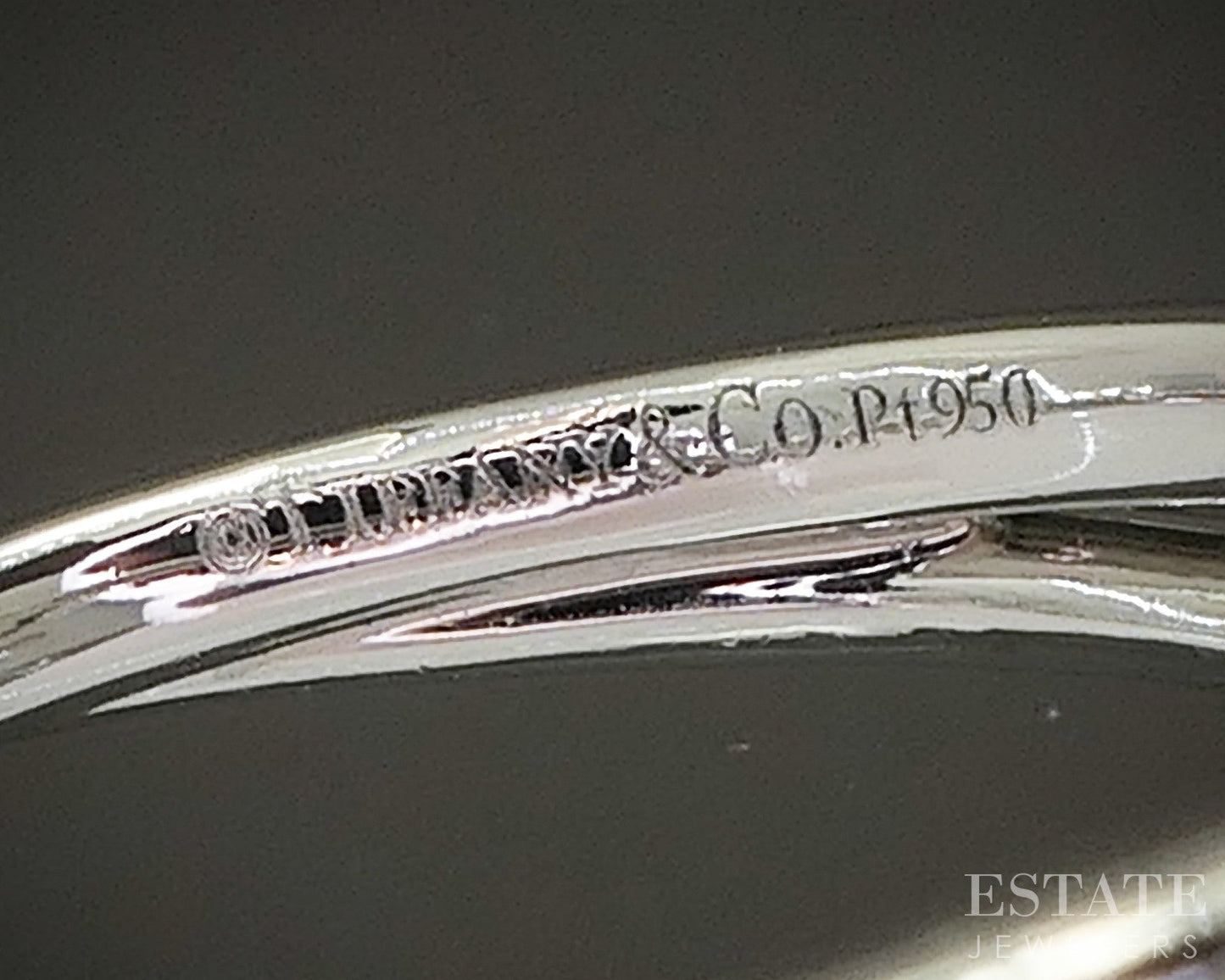 Platinum Tiffany & Co. Natural .24ctw Diamond Vine Ladies Band Ring 4.7g p19838