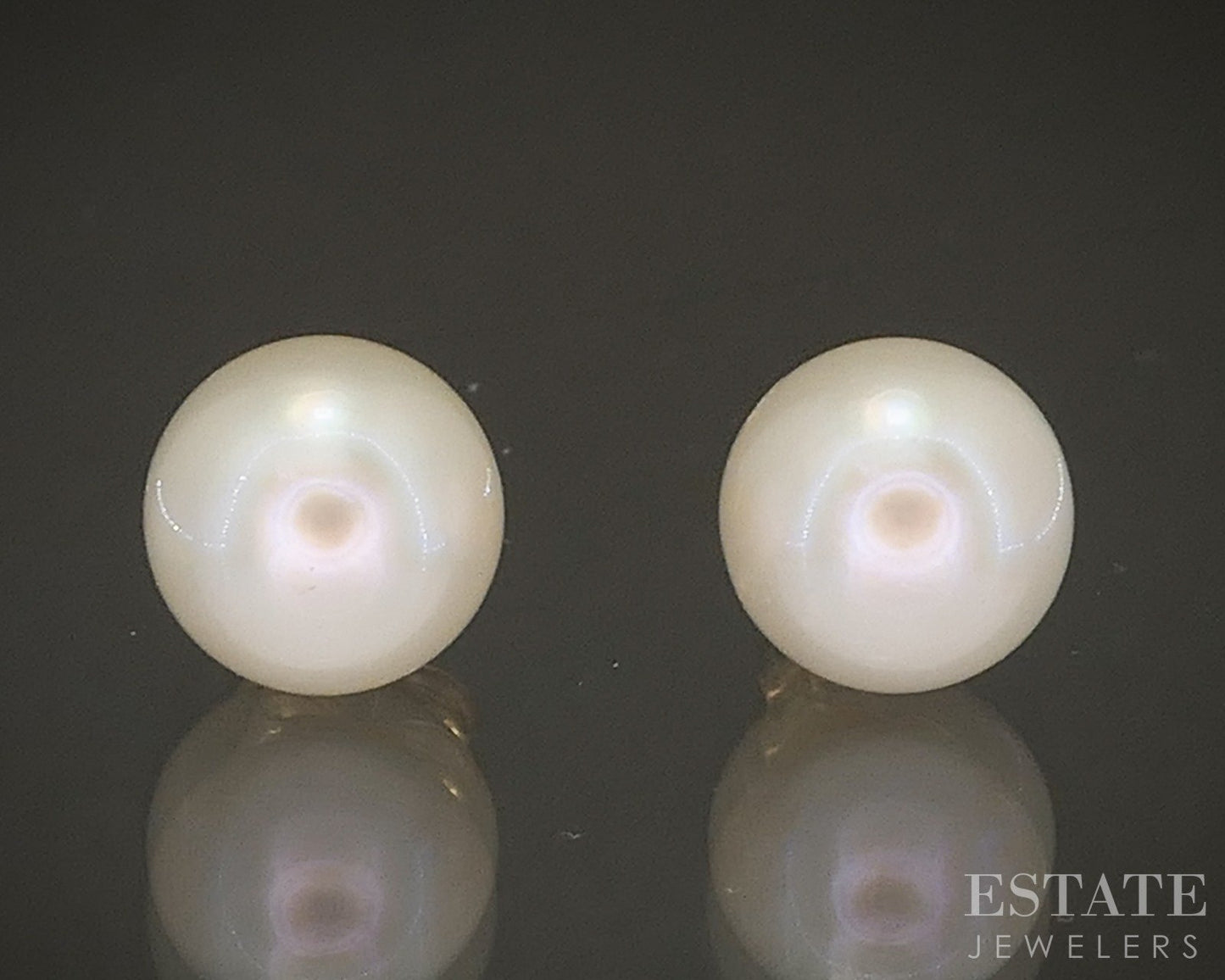 14k Yellow Gold 7.5mm Cultured Pearl Stud Earrings p19195