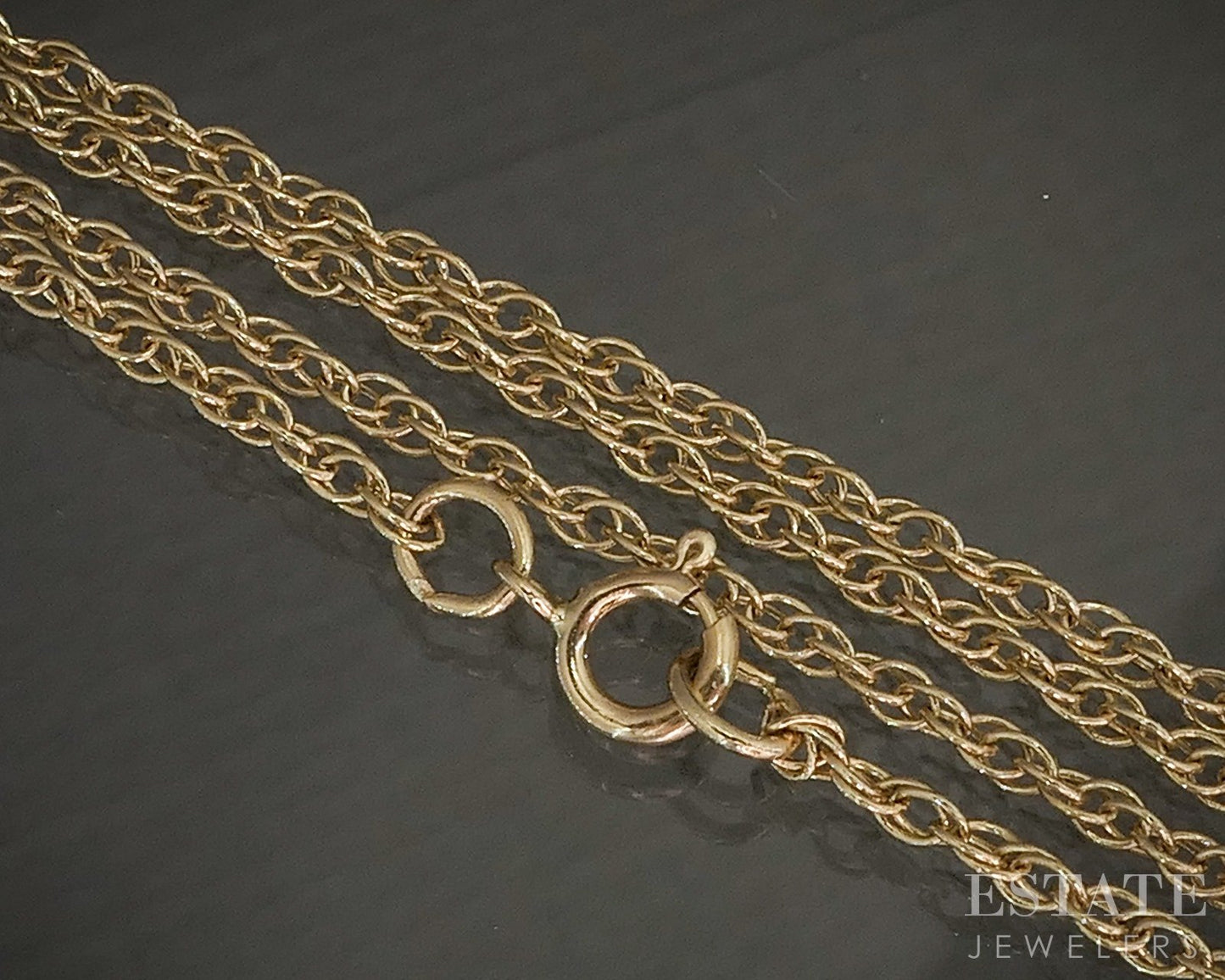 14k Yellow Gold 1.1mm Twisted Rope Chain Link Ladies Necklace 2g 18"L p20246