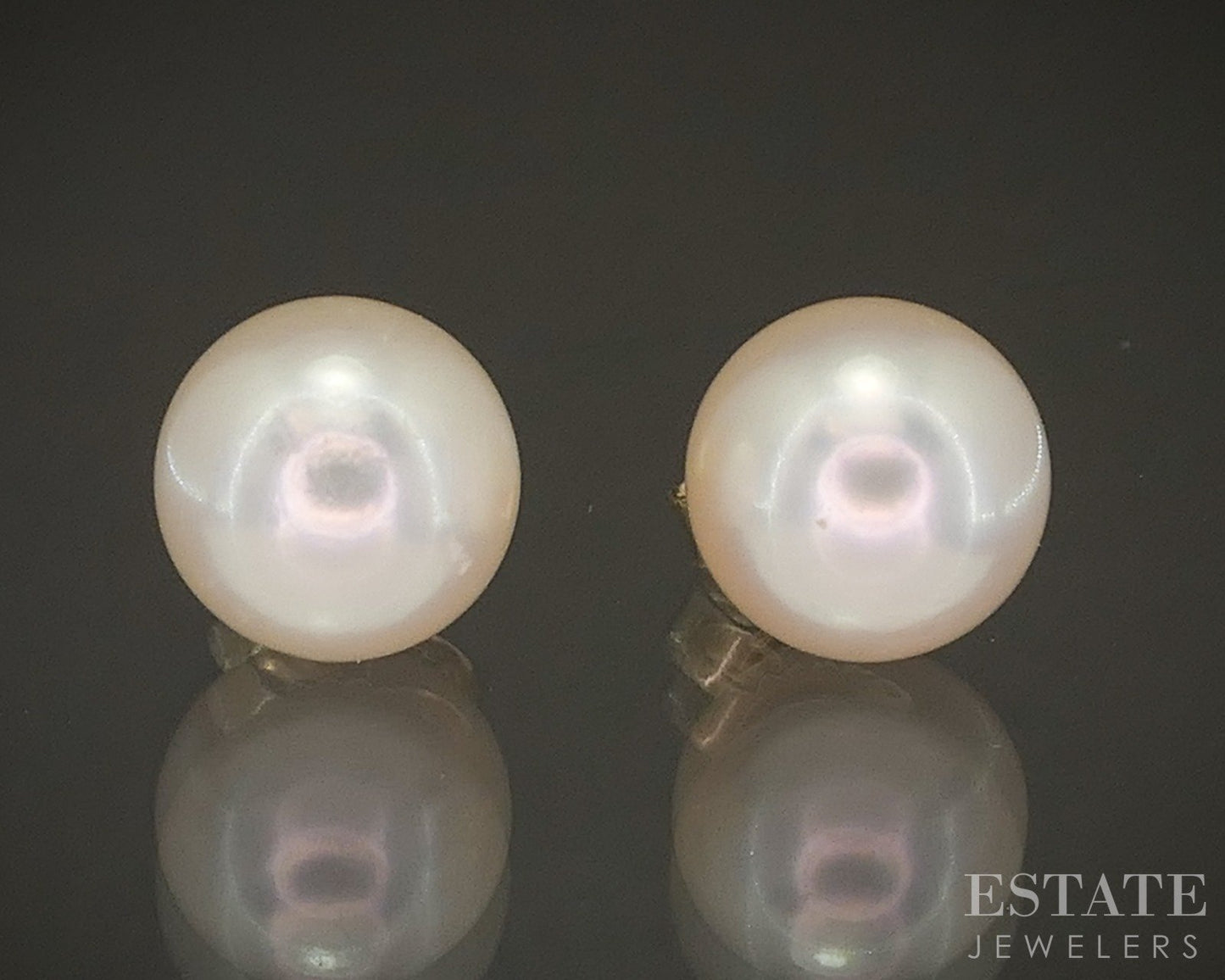 14k Yellow Gold 7.3mm Cultured Pearl Stud Earrings p22102b