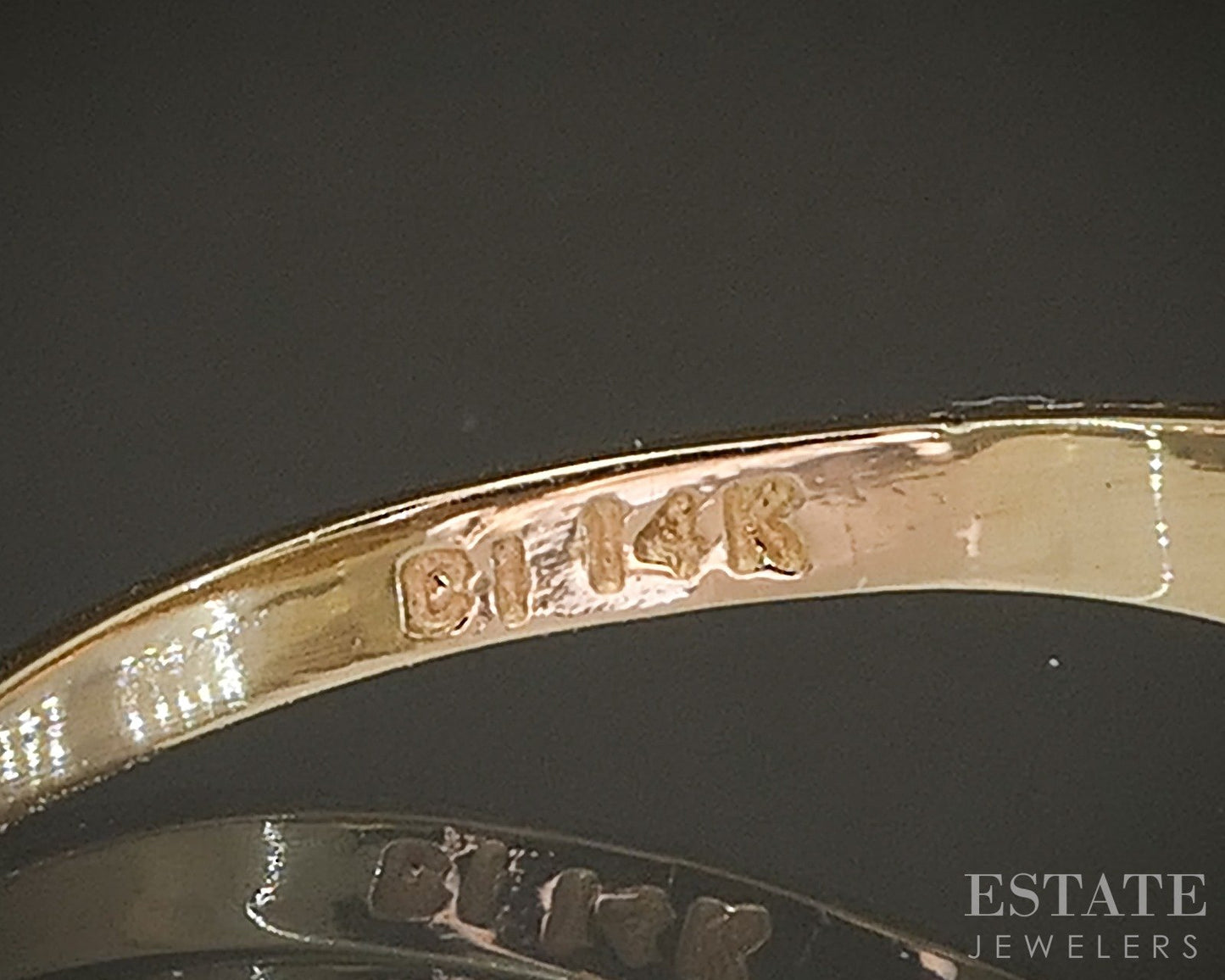 Antique 14k Yellow Gold Natural .12ctw Diamond Filigree Engagement Ring p21839b
