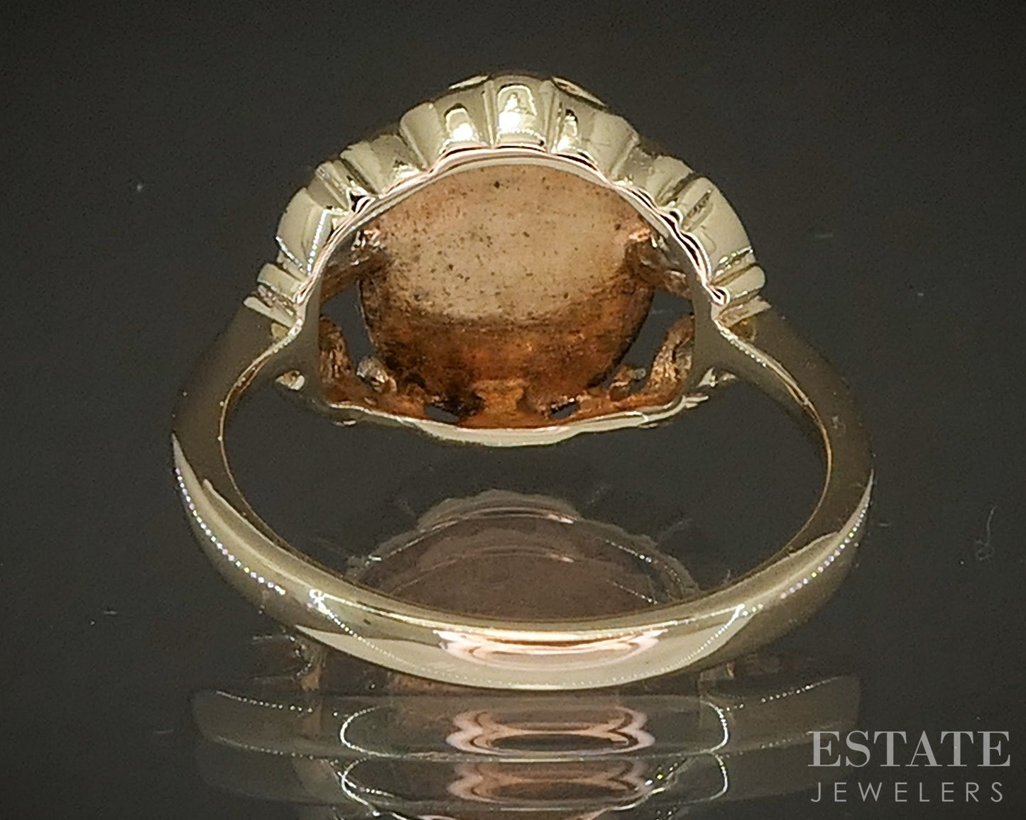 Vintage 10k Yellow Gold Blank Signet Ladies Band 3.3g p21222b