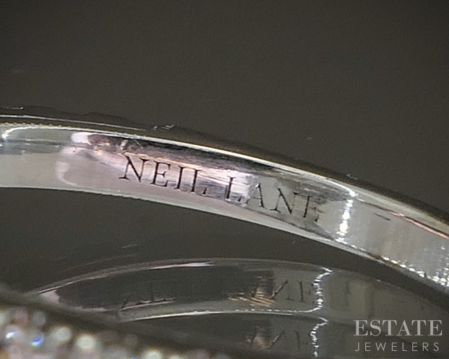 14k White Gold Natural 1.35ctw Diamond Neil Lane Halo Engagement Ring p19297